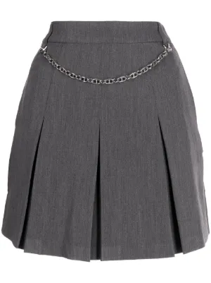 Gonna con pieghe Farfetch Donna Abbigliamento Gonne Gonne plissettate Grigio 