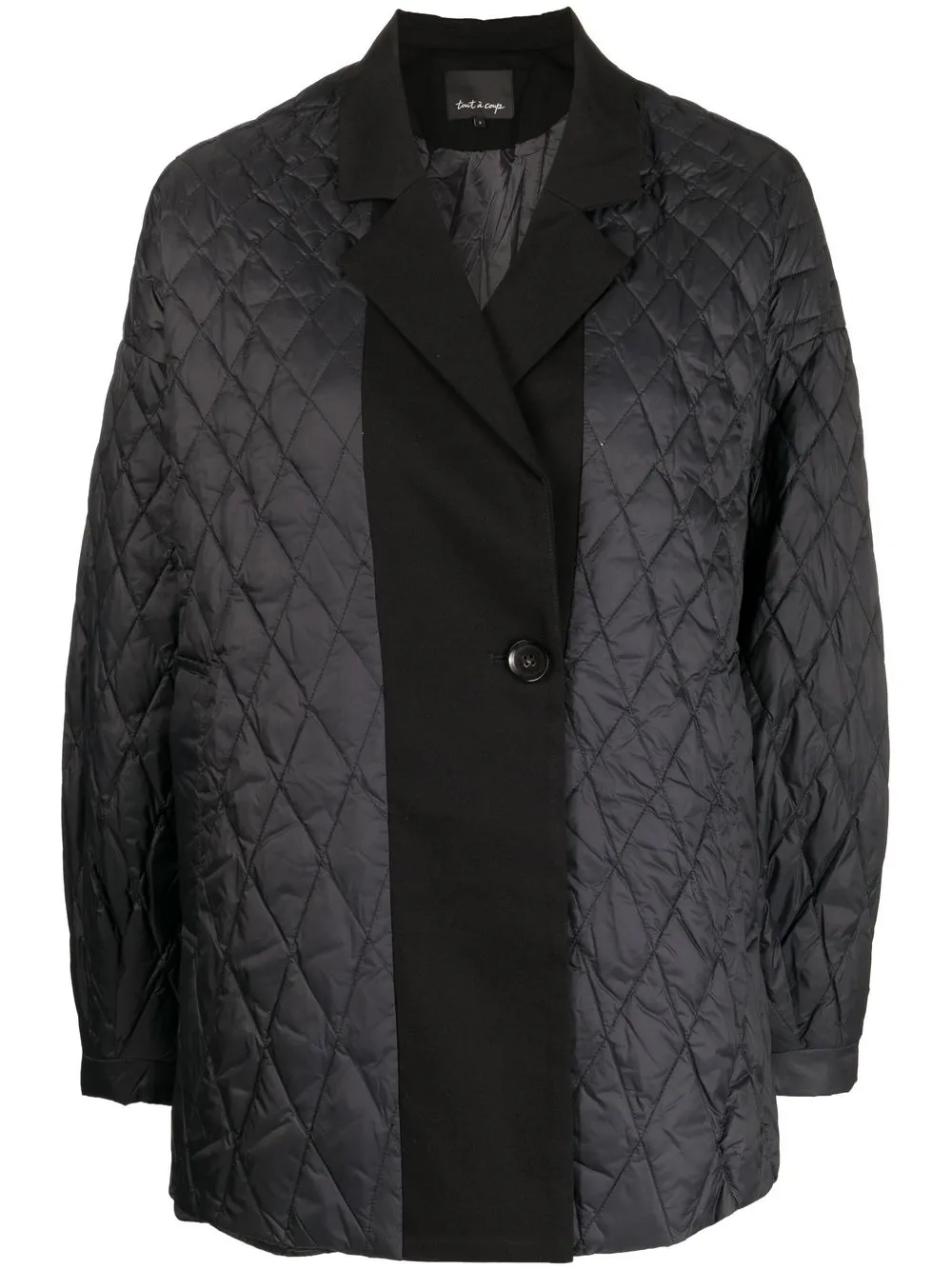 

tout a coup quilted single-breasted jacket - Black