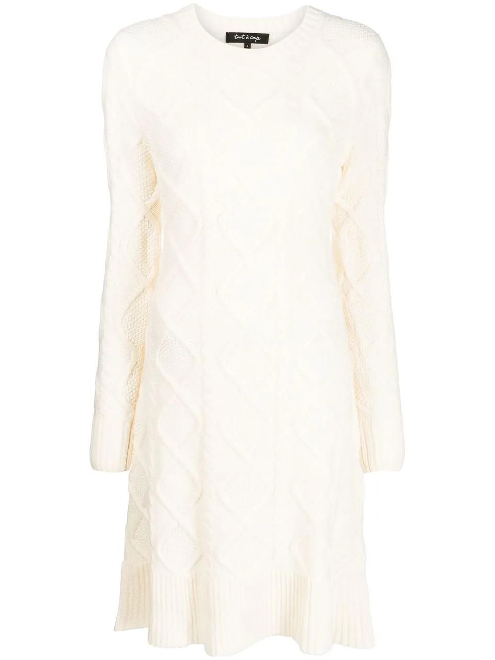 

tout a coup vestido midi en tejido de ochos - Blanco