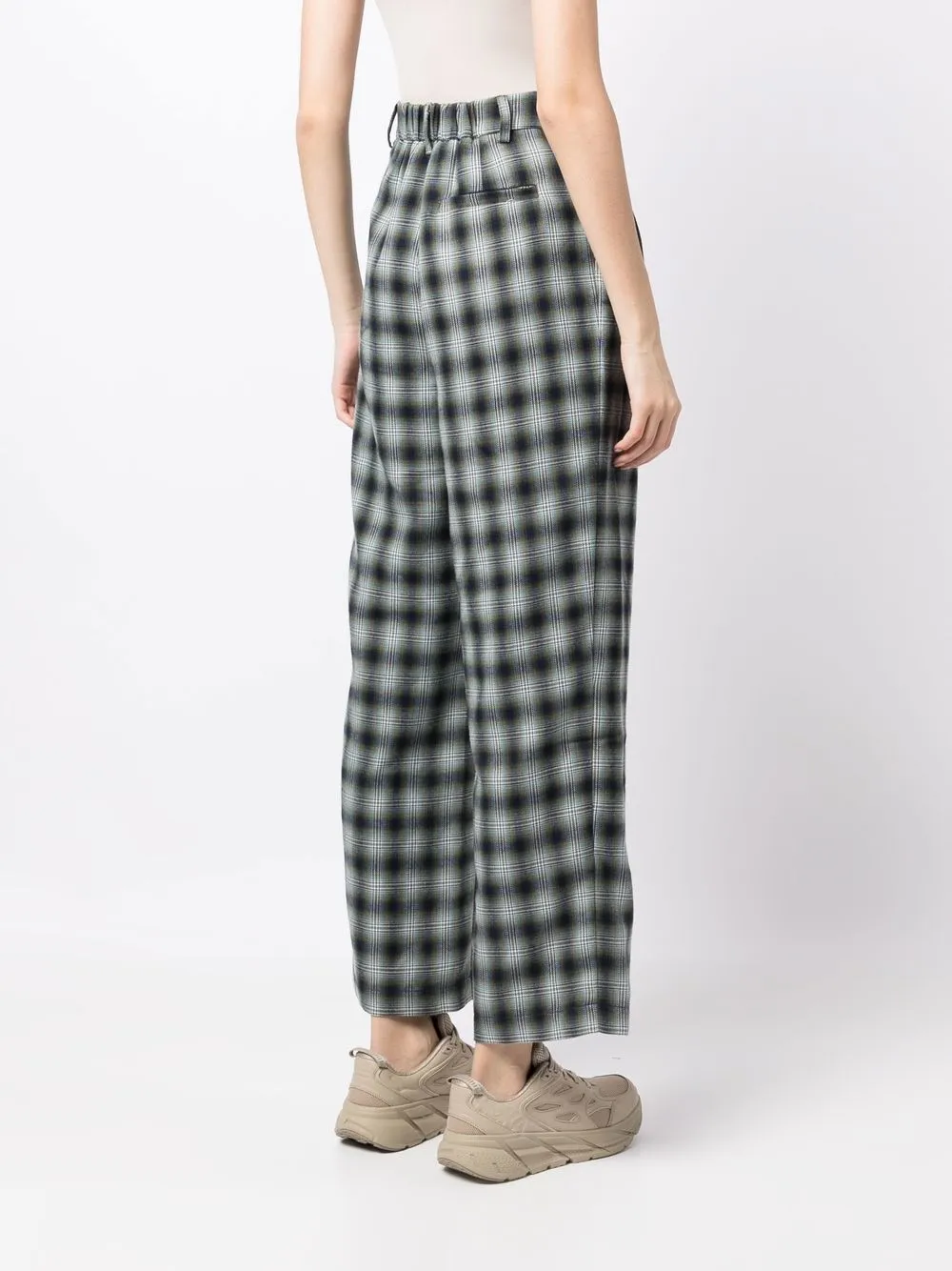 Tout A Coup Faded Plaid-check Print Trousers In Mehrfarbig | ModeSens