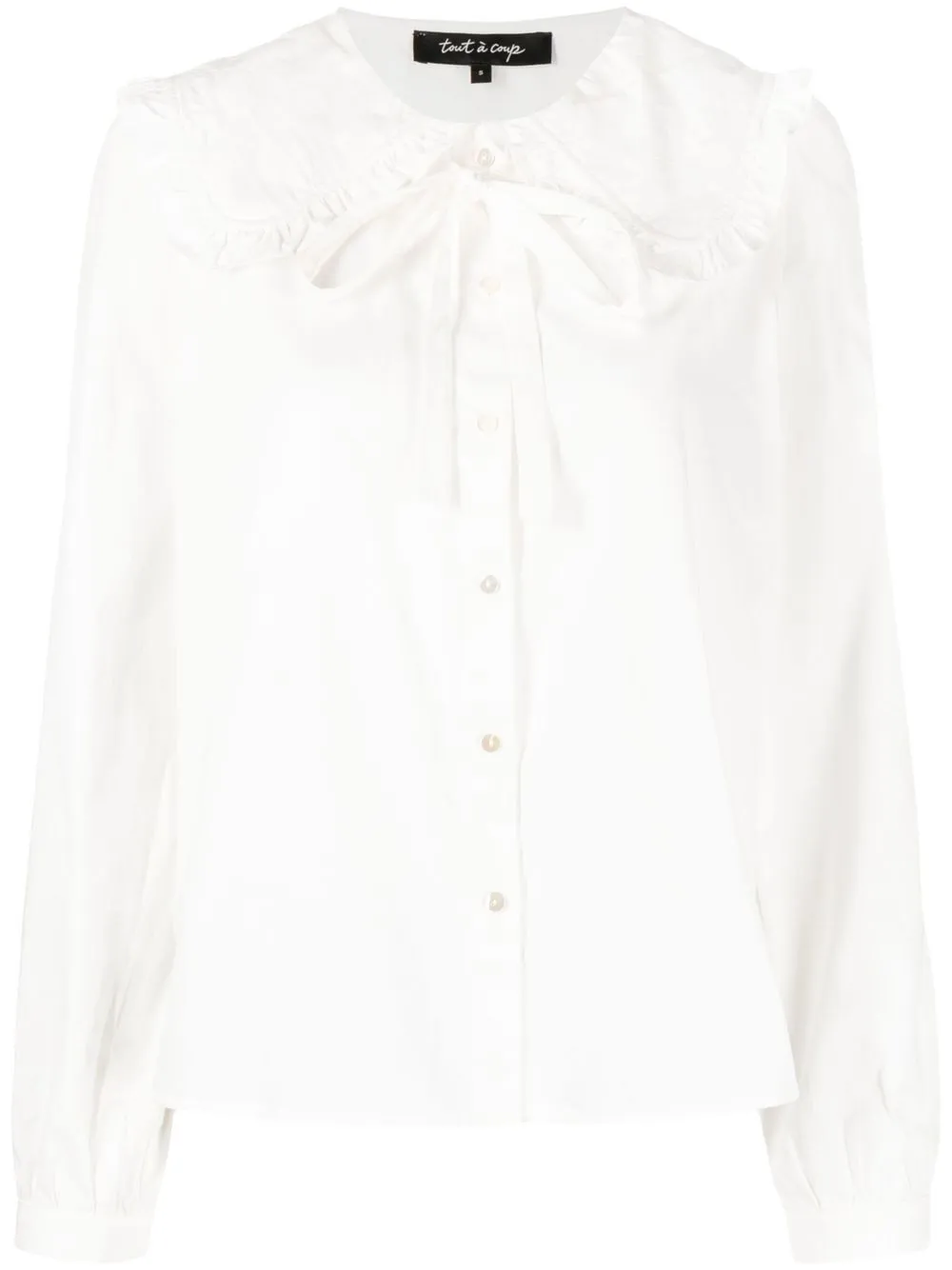 

tout a coup camisa con cuello Peter Pan - Blanco