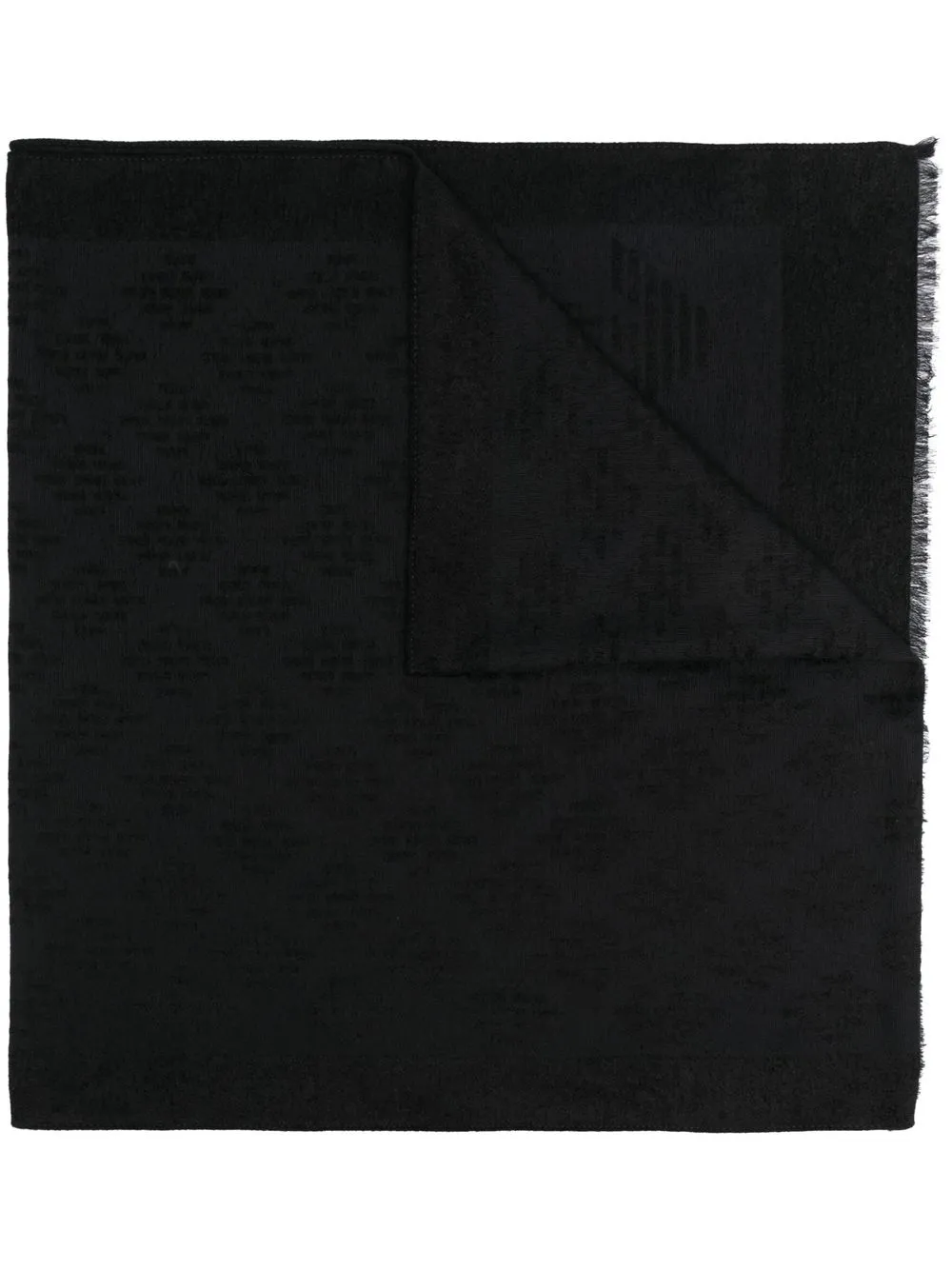 

Emporio Armani mascada con monograma en jacquard - Negro