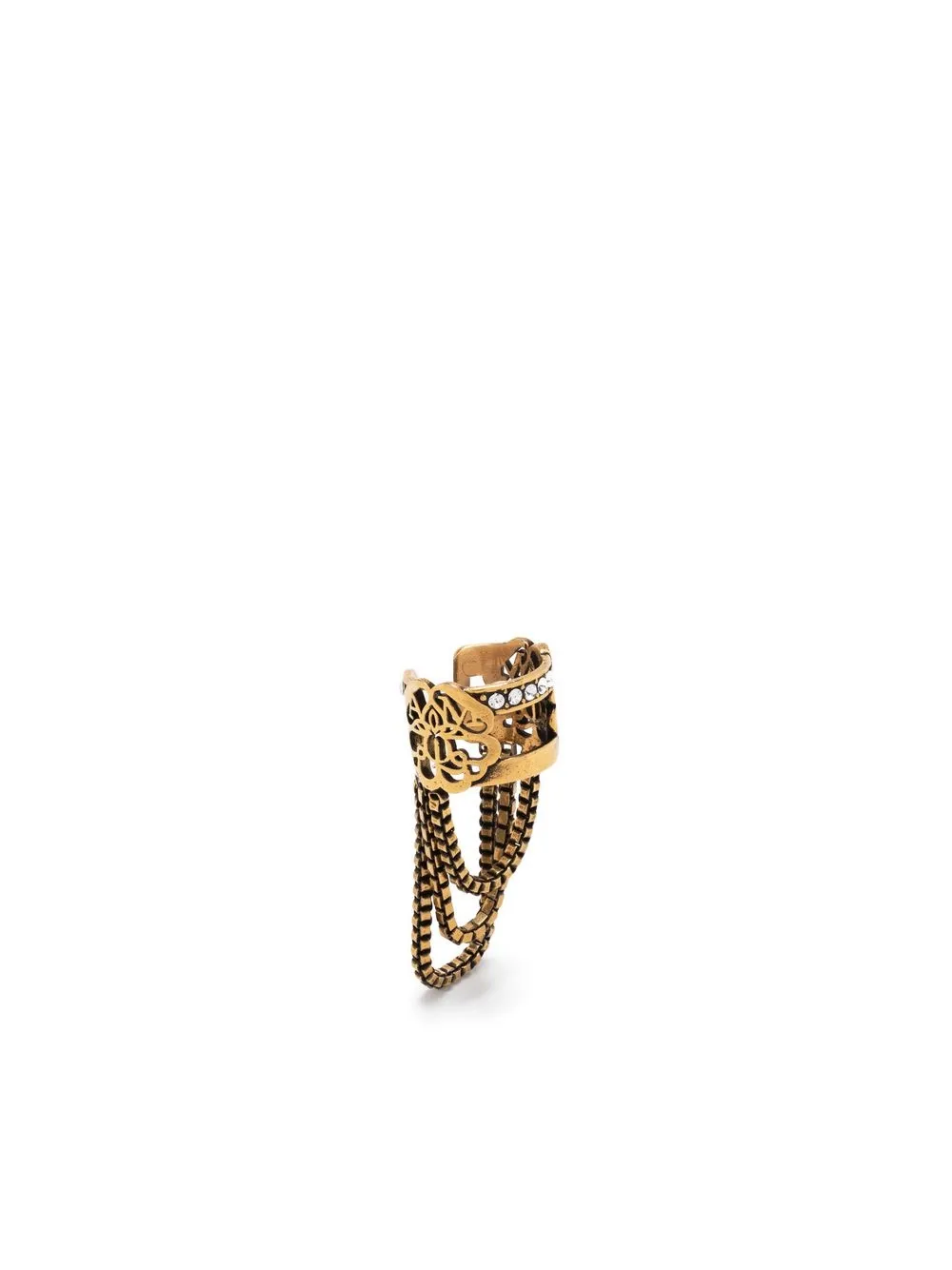 

Alexander McQueen crystal-embellished ear cuff - Gold