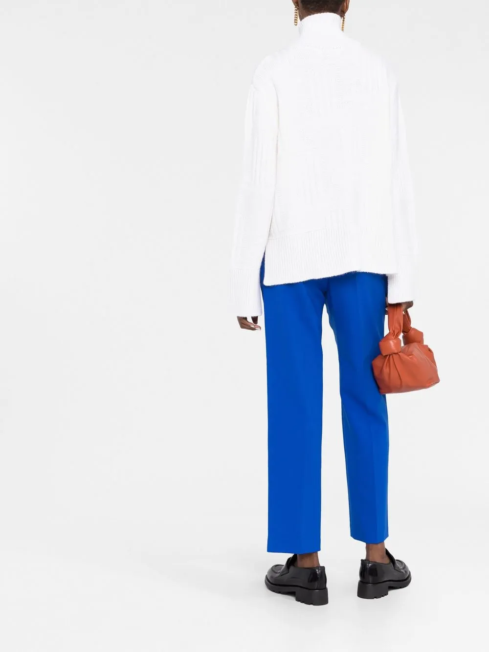 Lanvin Funnel-neck Knitted Jumper In White