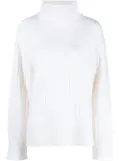 Lanvin funnel-neck knitted jumper - White