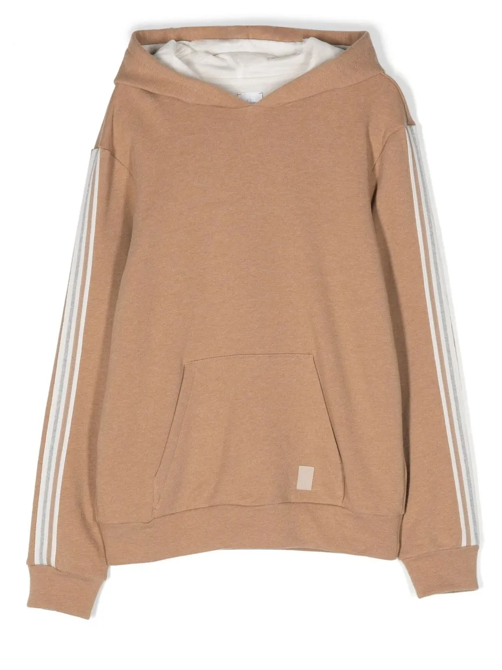 

Eleventy TEEN stripe-detail hoodie - Neutrals