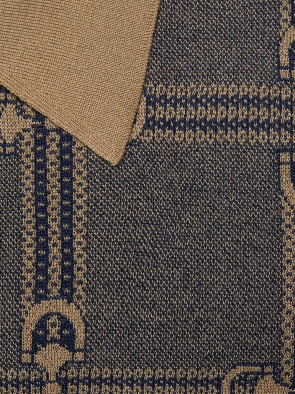 Gucci Horsebitjacquard Polo Top Farfetch