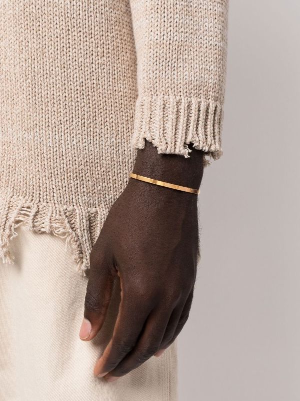 Maison Margiela Numerical Engraved Cuff Bracelet | Gold | FARFETCH AU