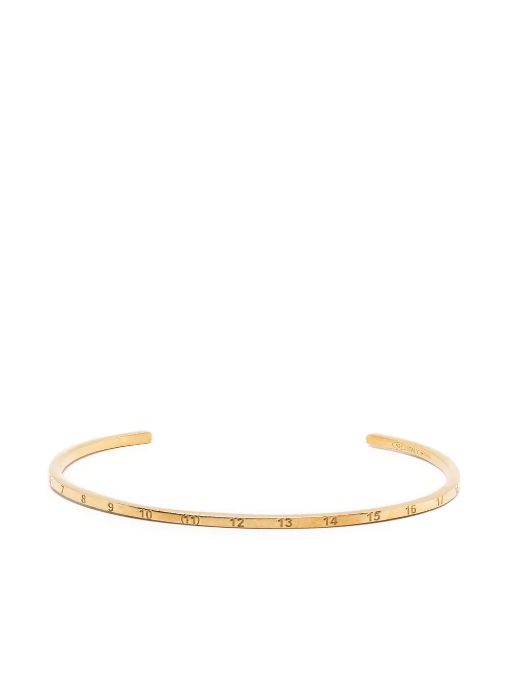 

Maison Margiela pulsera con motivo de números grabados - Dorado