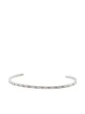 Maison Margiela Numerical engraved cuff bracelet - Silver