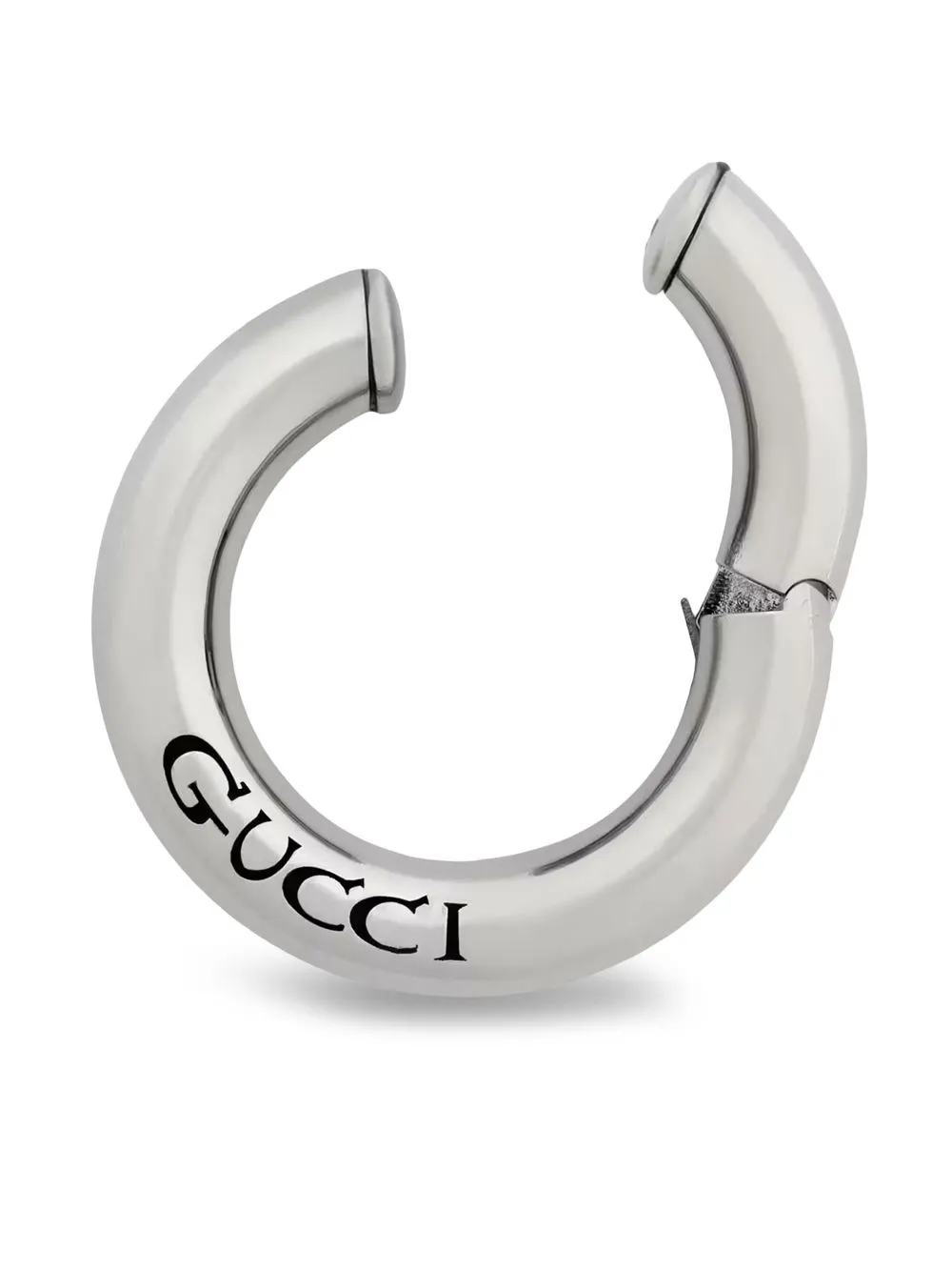 Gucci Engravedlogo Hoop Earrings In Silber ModeSens