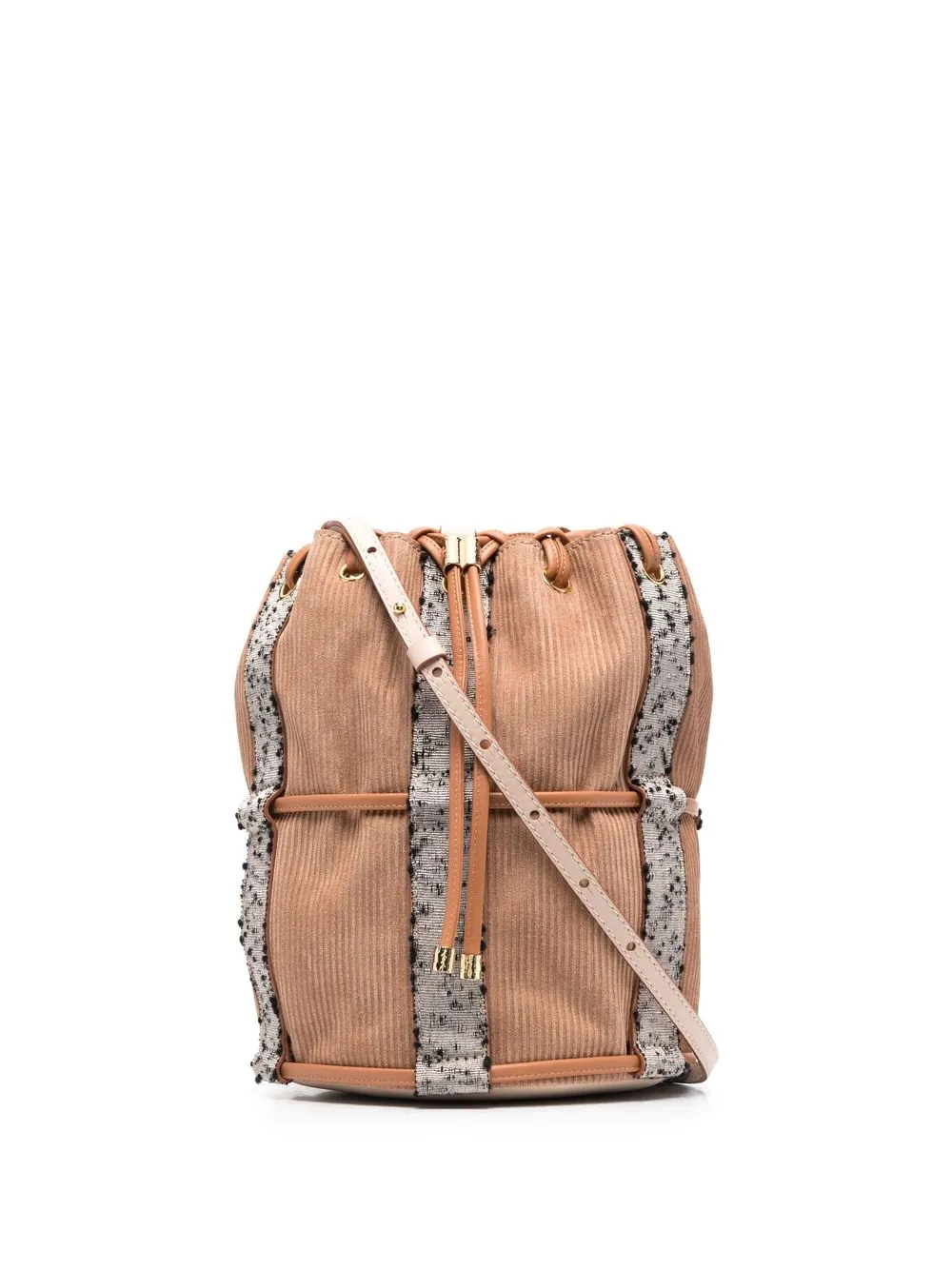 

Ulla Johnson Sienna colour-block bucket bag - Brown