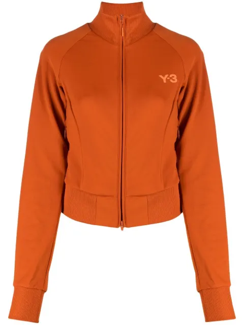 Y-3 logo-print zip-fastening jacket