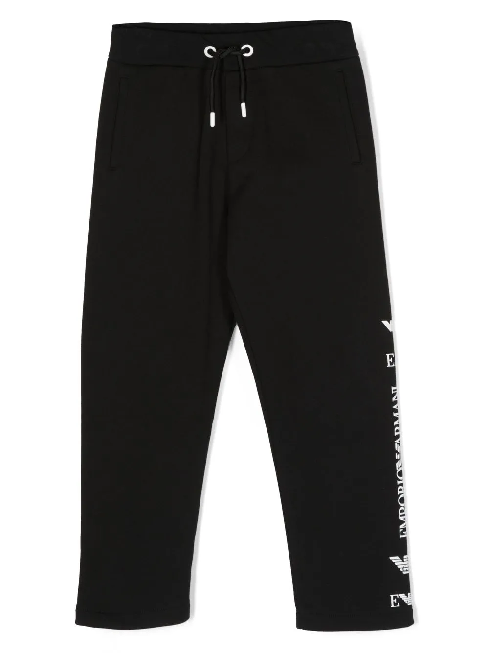 

Emporio Armani Kids pants con logo estampado - Negro