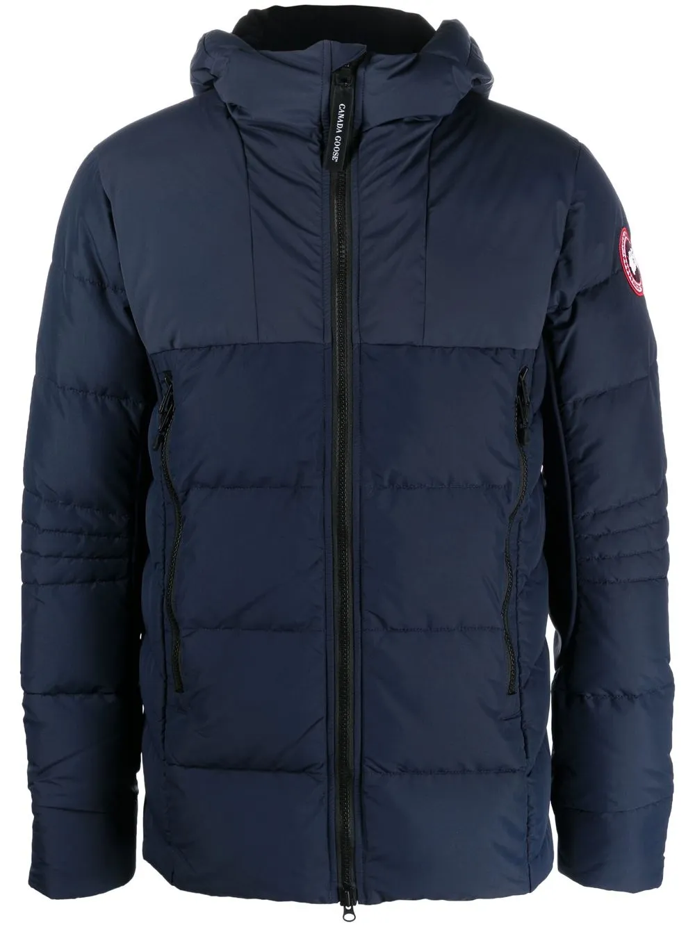 

Canada Goose abrigo capitonado con capucha y parche del logo - Azul