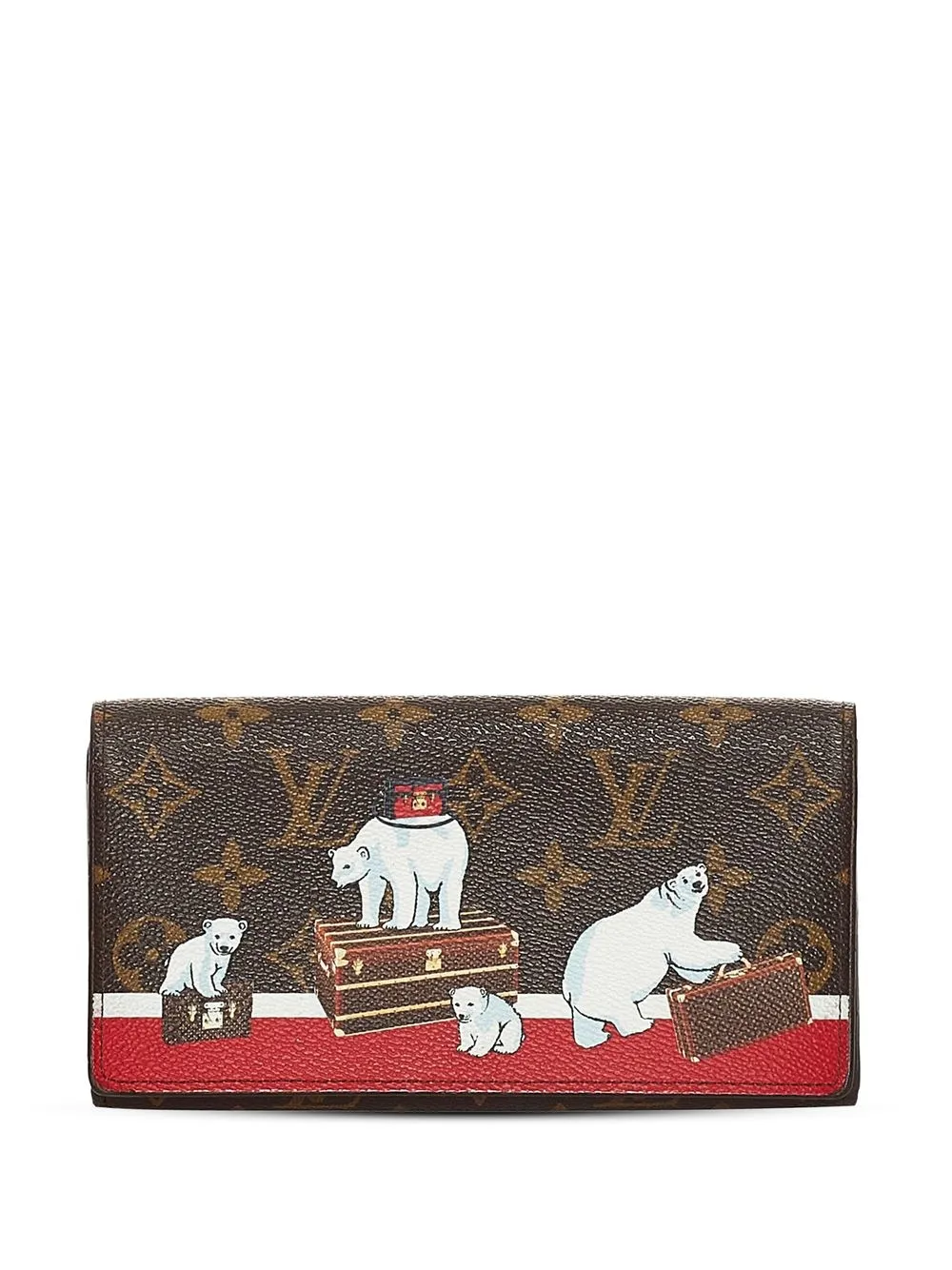 

Louis Vuitton cartera Sarah Monogram Holiday Polar Bear 2017 pre-owned - Marrón