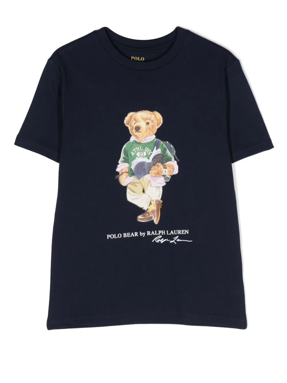 

Ralph Lauren Kids playera con motivo playera tipo polo Bear - Azul