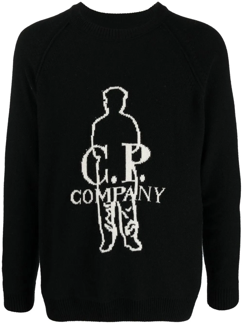 

C.P. Company suéter tejido con logo en intarsia - Negro