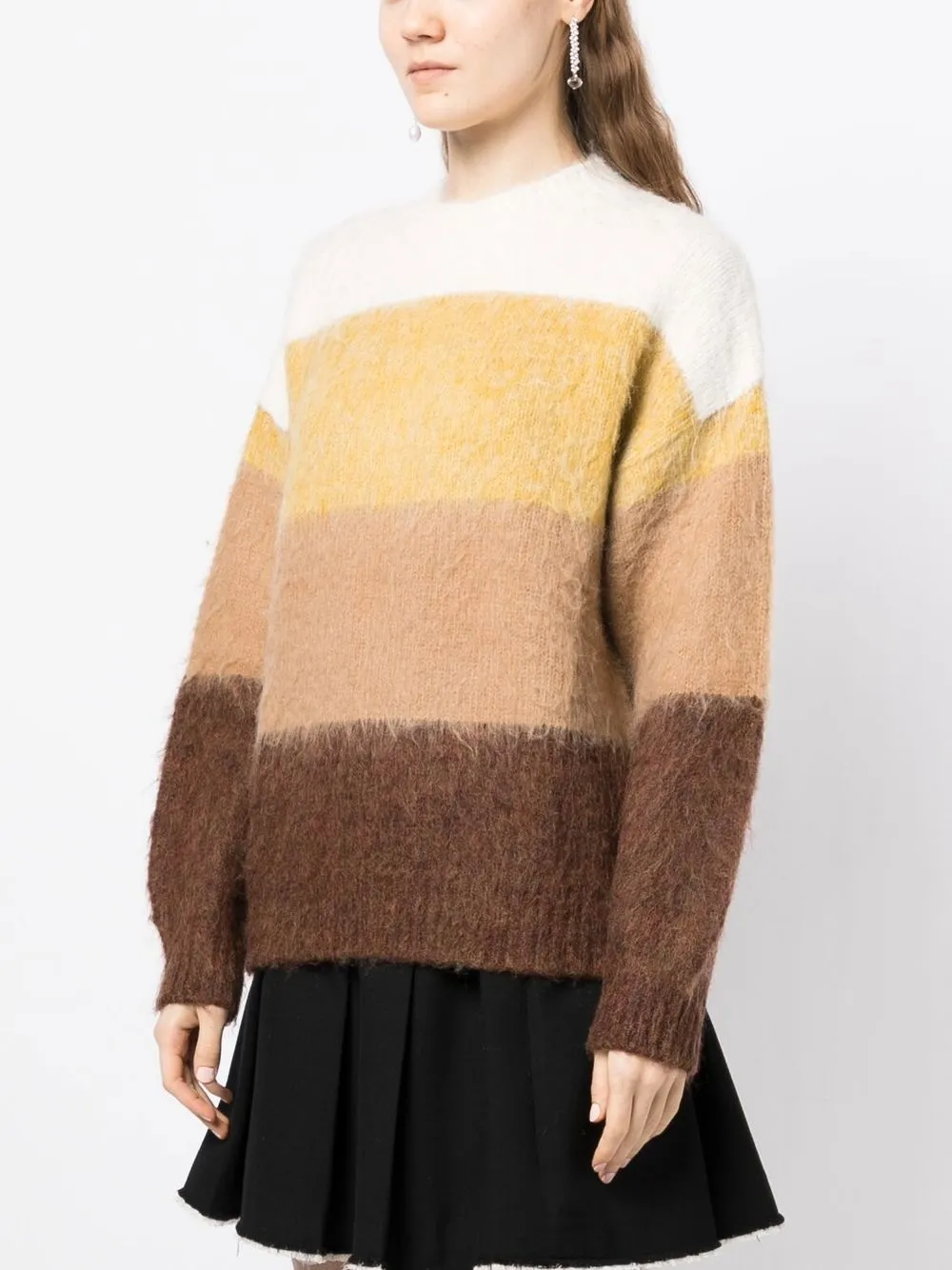 

tout a coup striped knit jumper - Brown