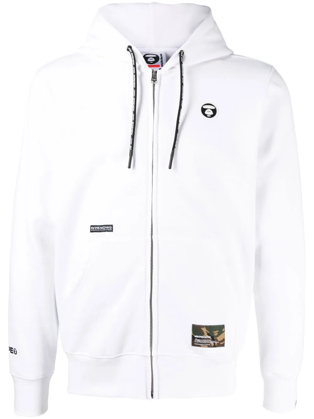 

AAPE BY *A BATHING APE® hoodie con parche del logo - Blanco