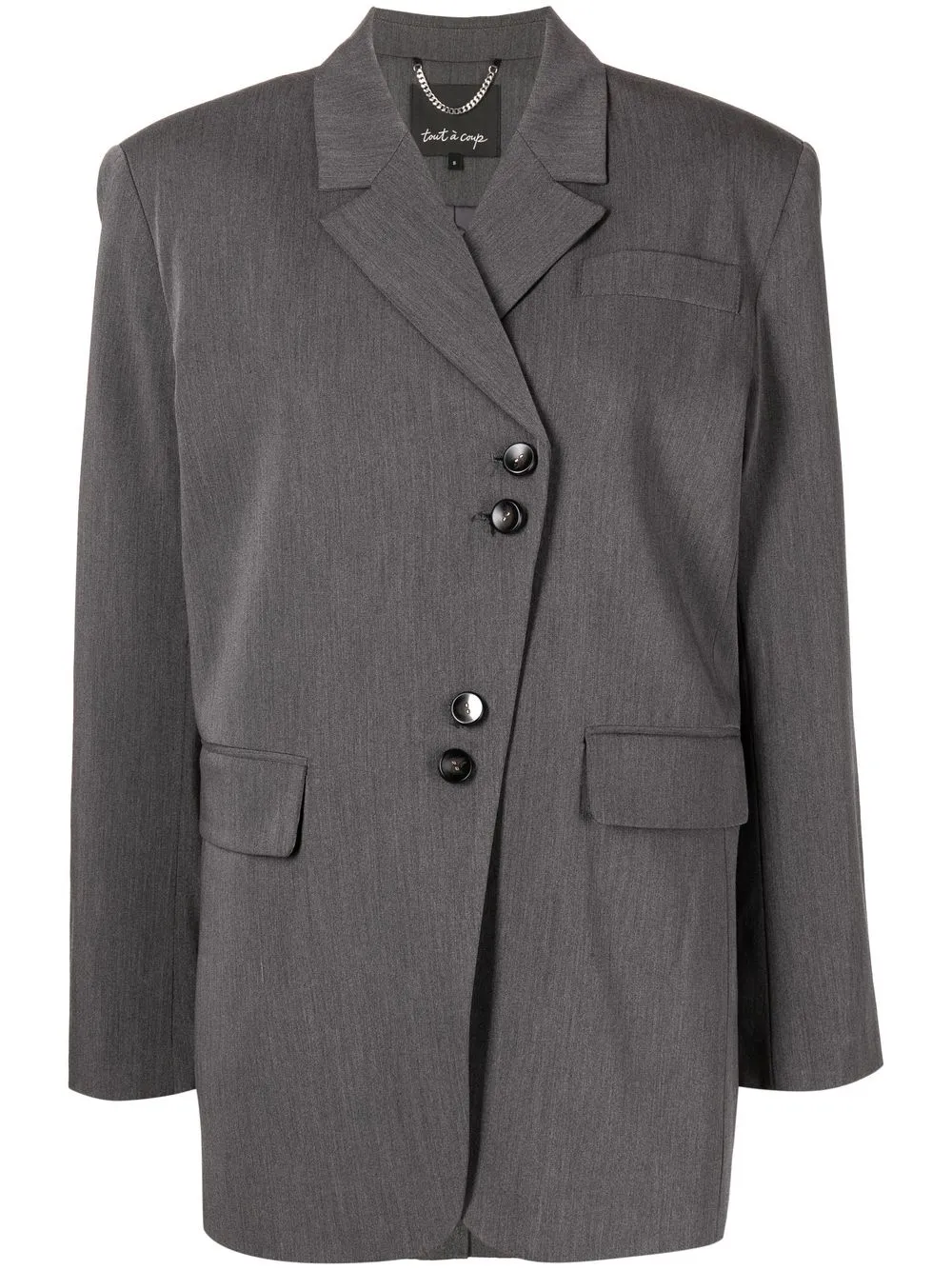 

tout a coup blazer ajustado con botones - Gris