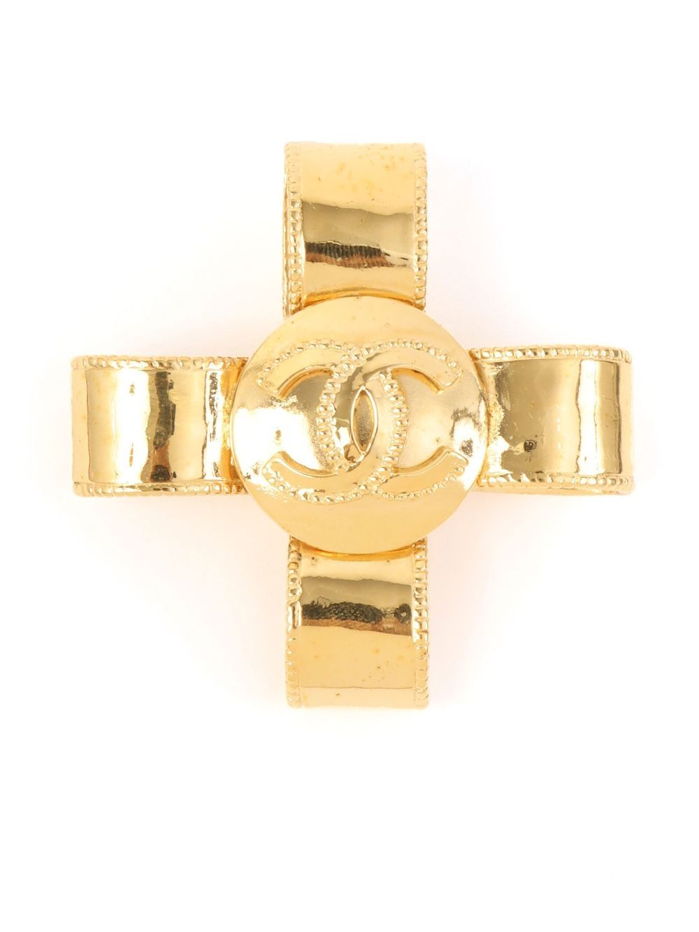 

Chanel Pre-Owned broche con logo CC 1997 - Dorado