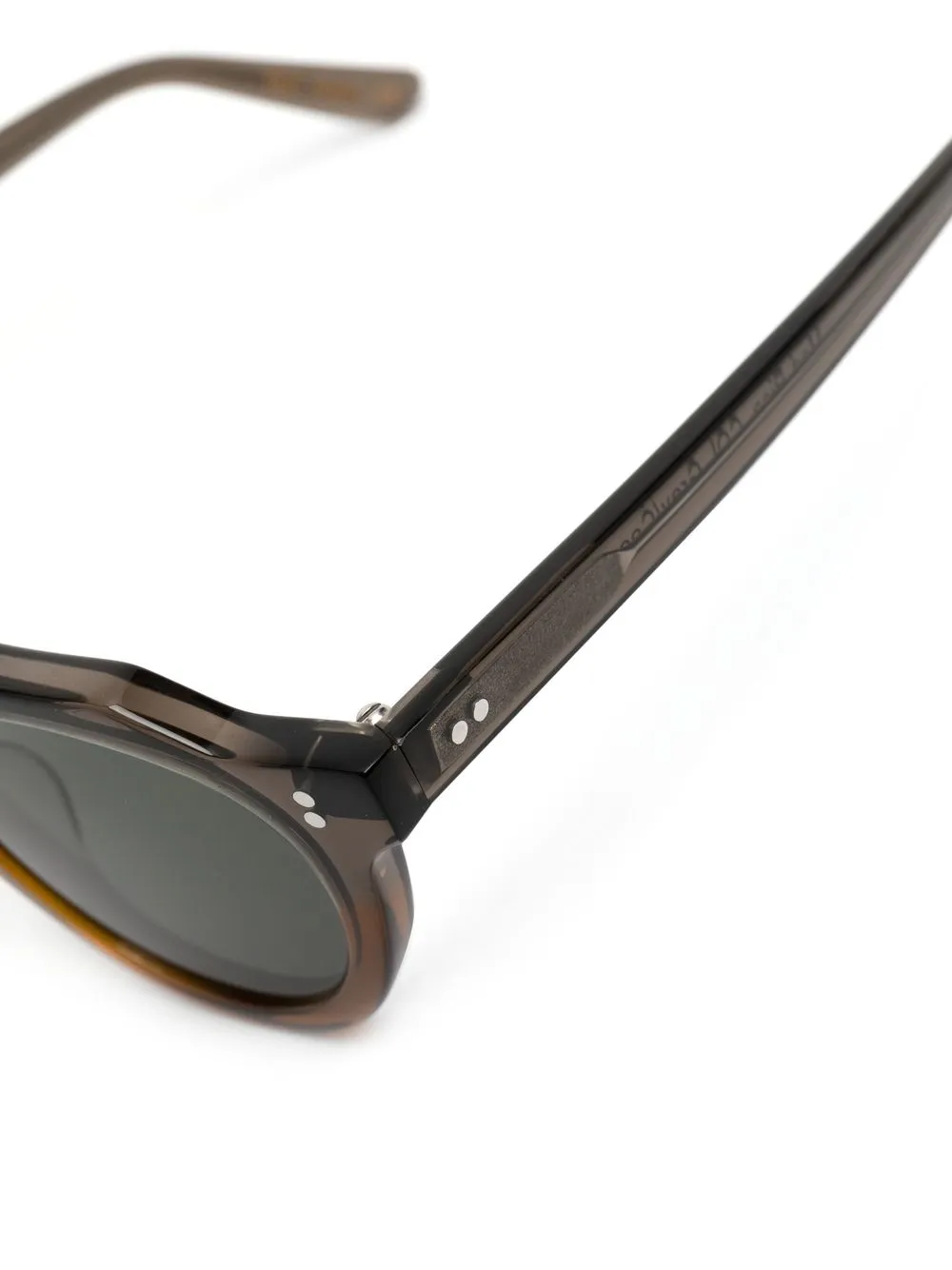  Lesca Tinted Round-frame Sunglasses - Brown 