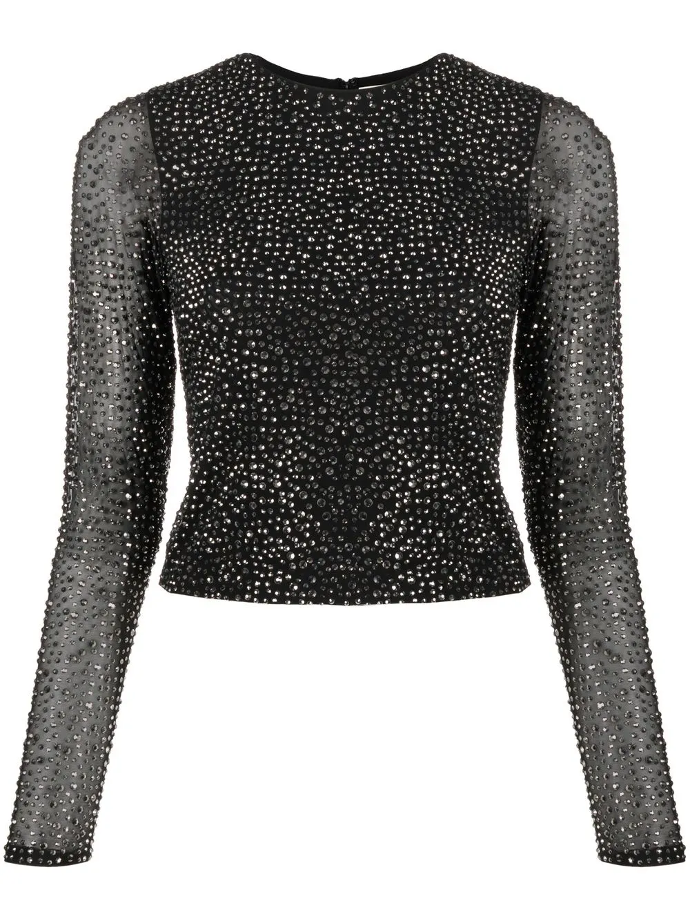 

alice + olivia top Delaina con detalles de cristal - Negro