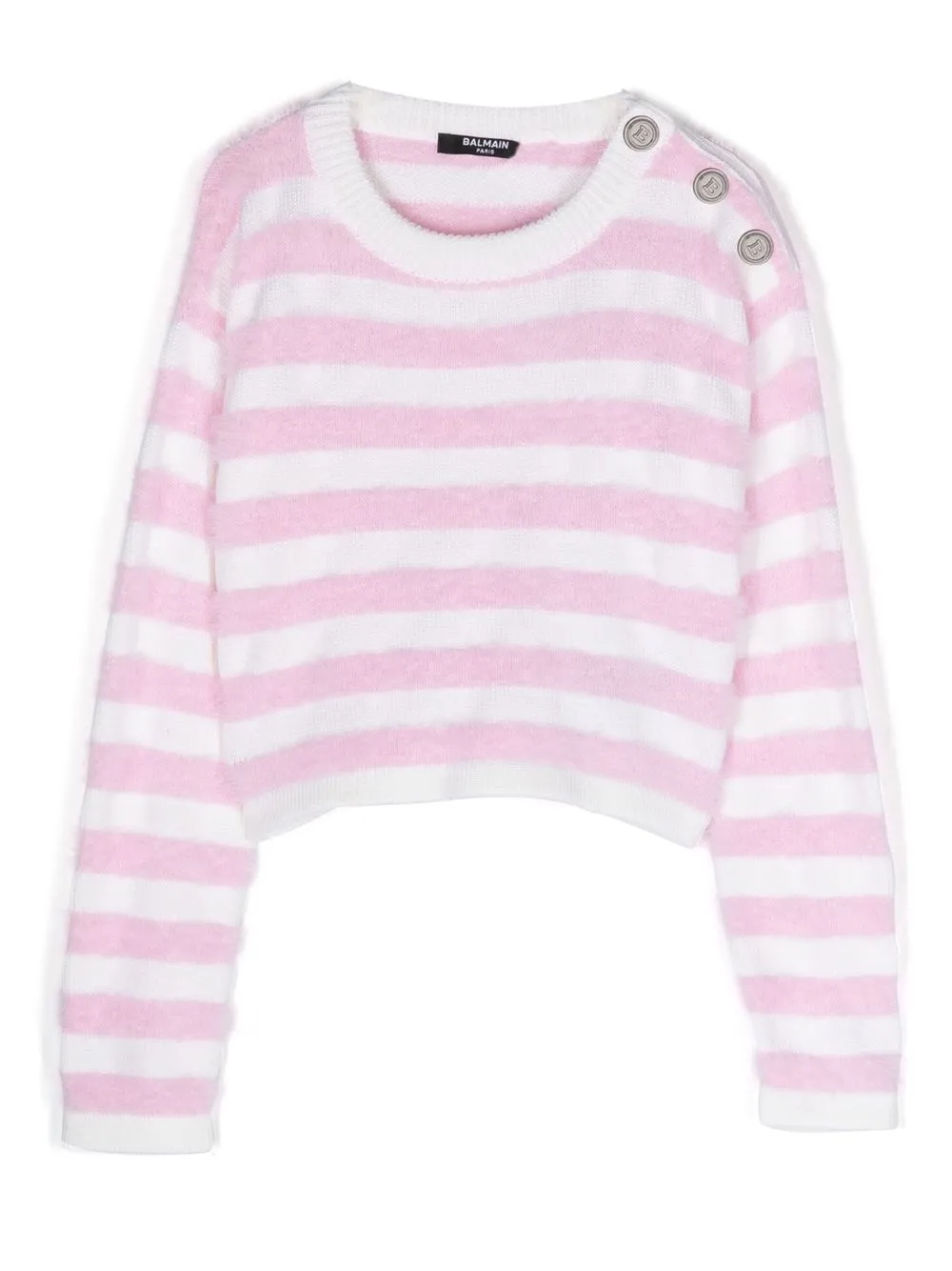

Balmain Kids suéter con cuello redondo - Blanco