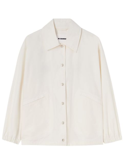 Jil Sander logo-print shirt jacket