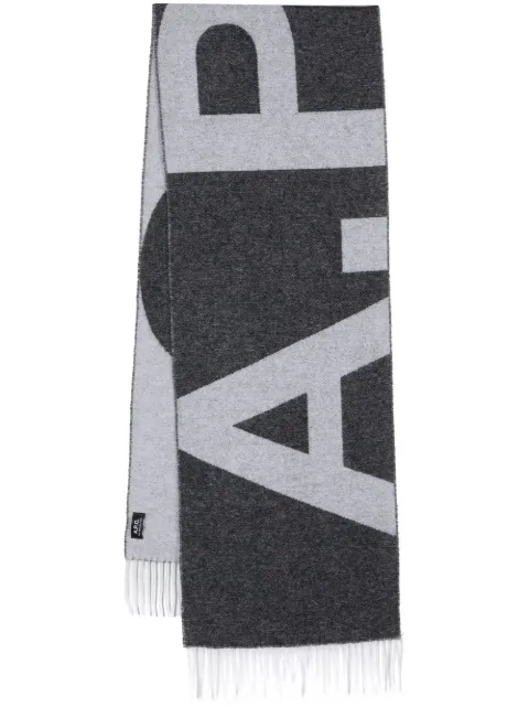 A.P.C. fringed knit scarf Women