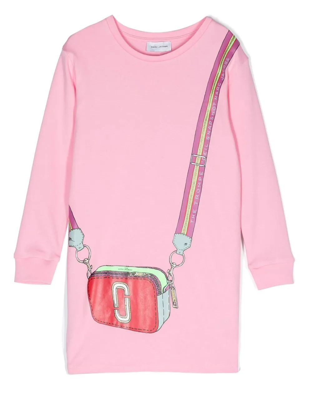 

Marc Jacobs Kids vestido estilo suéter con estampado gráfico - Rosado