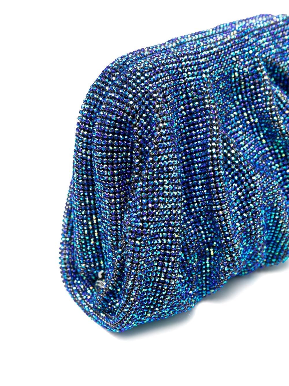 Shop Benedetta Bruzziches Rhinestone Small Clutch In Blue