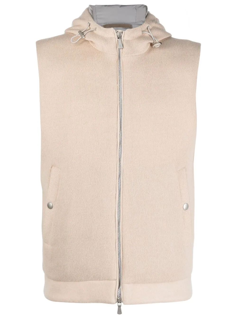 

Eleventy hooded zip-up gilet - Neutrals