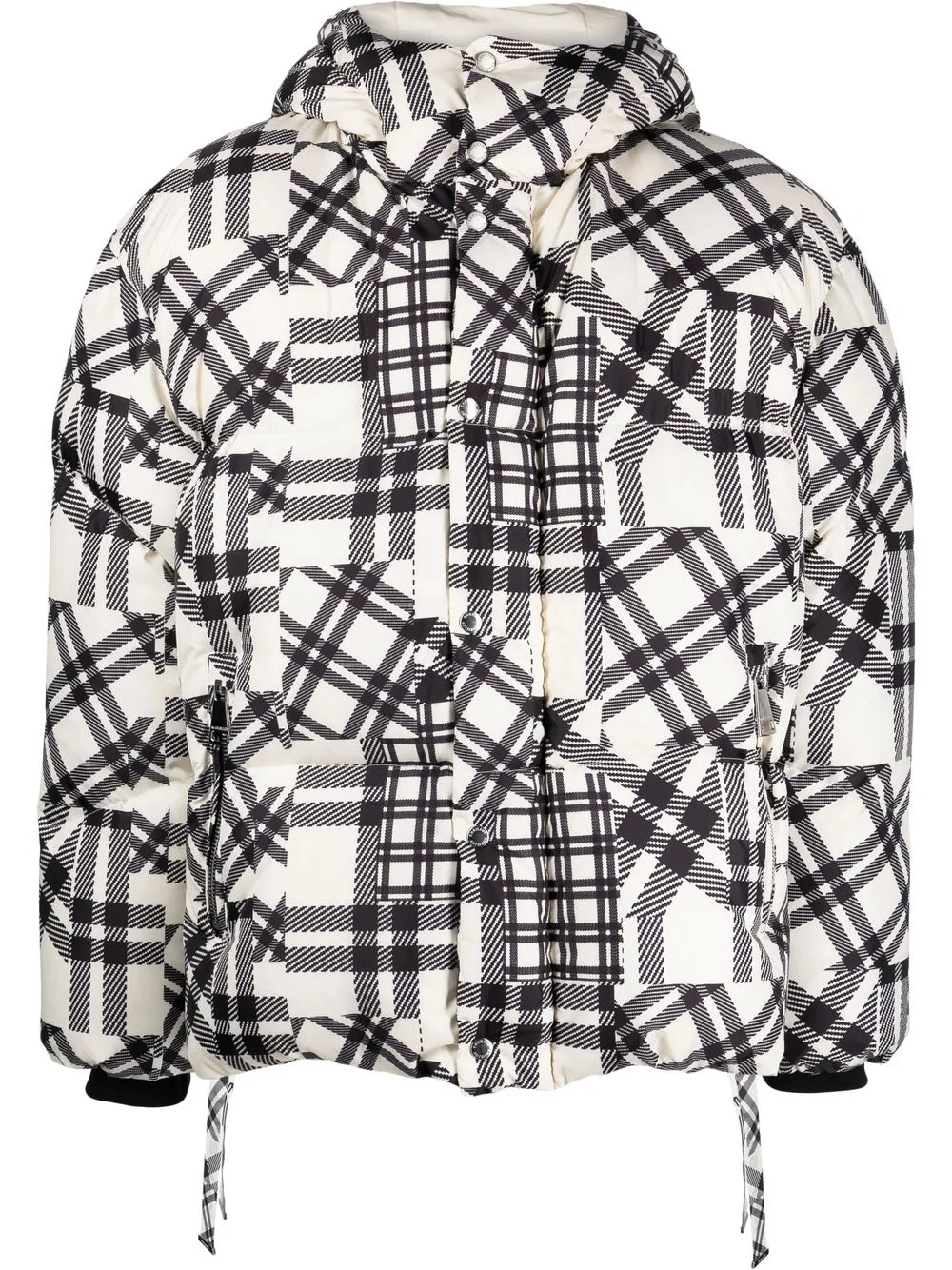 

Khrisjoy check-print padded down jacket - White