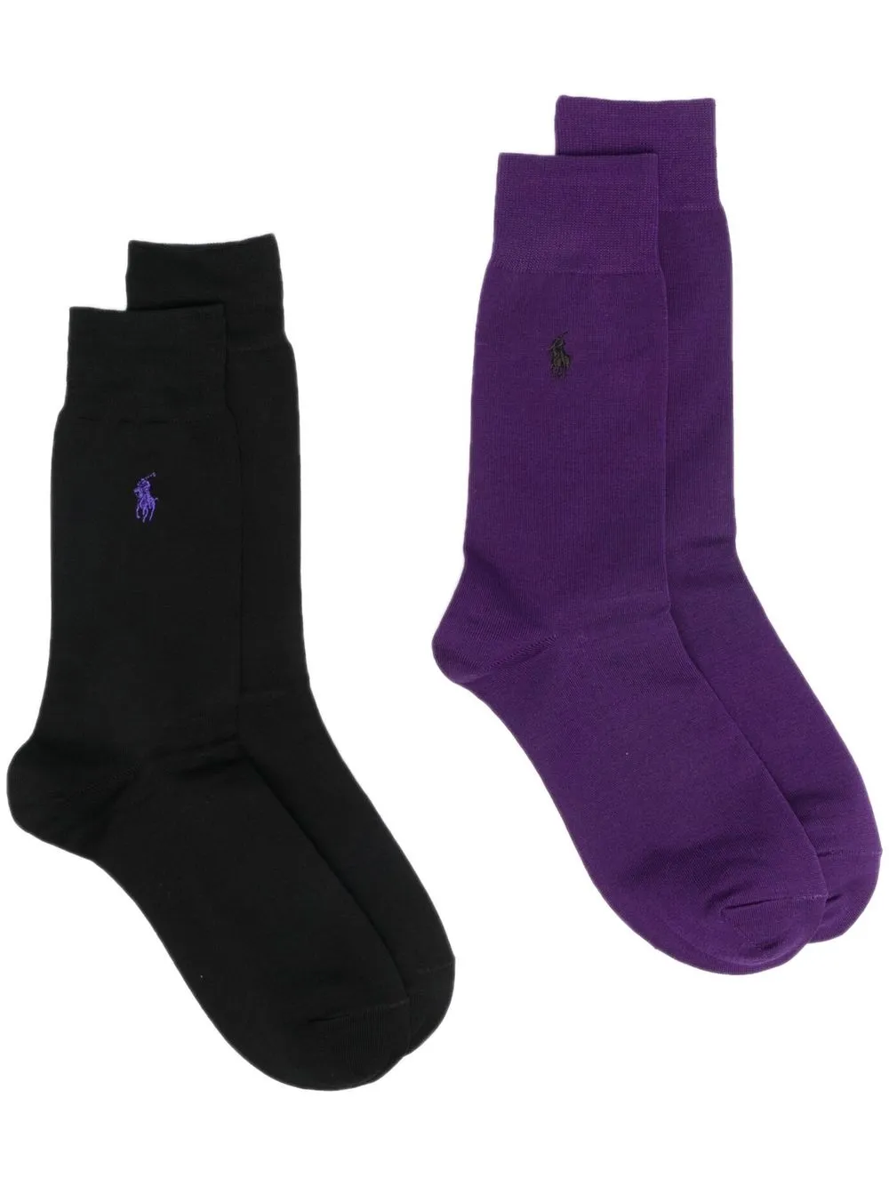 

Polo Ralph Lauren two-pack Polo Pony embroidered socks - Black
