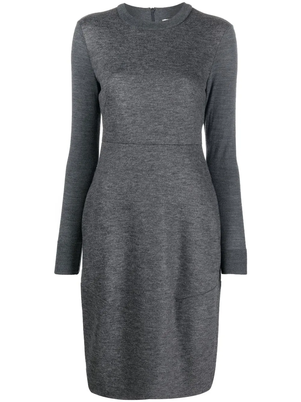 

Peserico vestido midi con efecto de melange - Gris