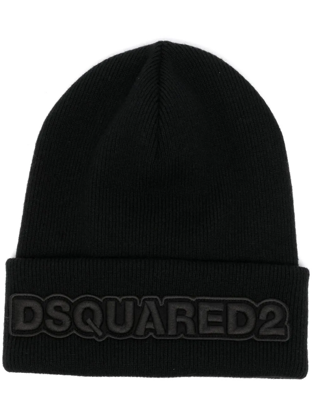 

Dsquared2 gorro tejido con logo bordado - Negro
