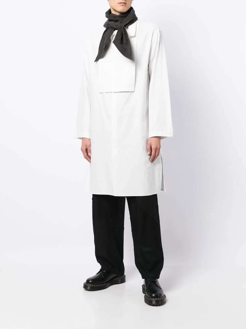 Yohji Yamamoto Lang overhemd - Wit
