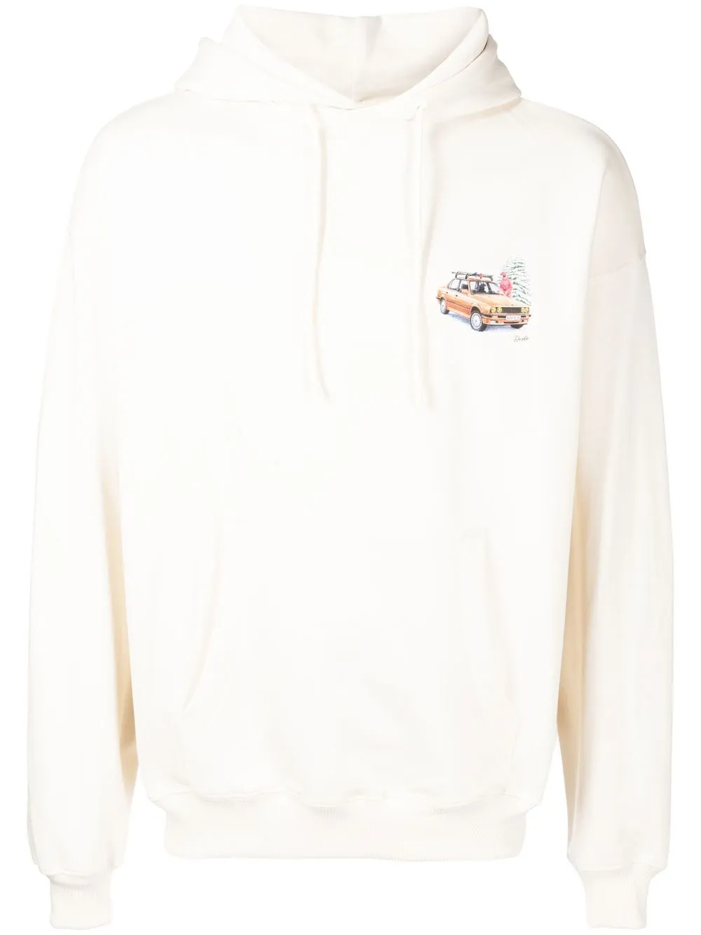 

Drôle De Monsieur hoodie con estampado gráfico y cordones - Blanco