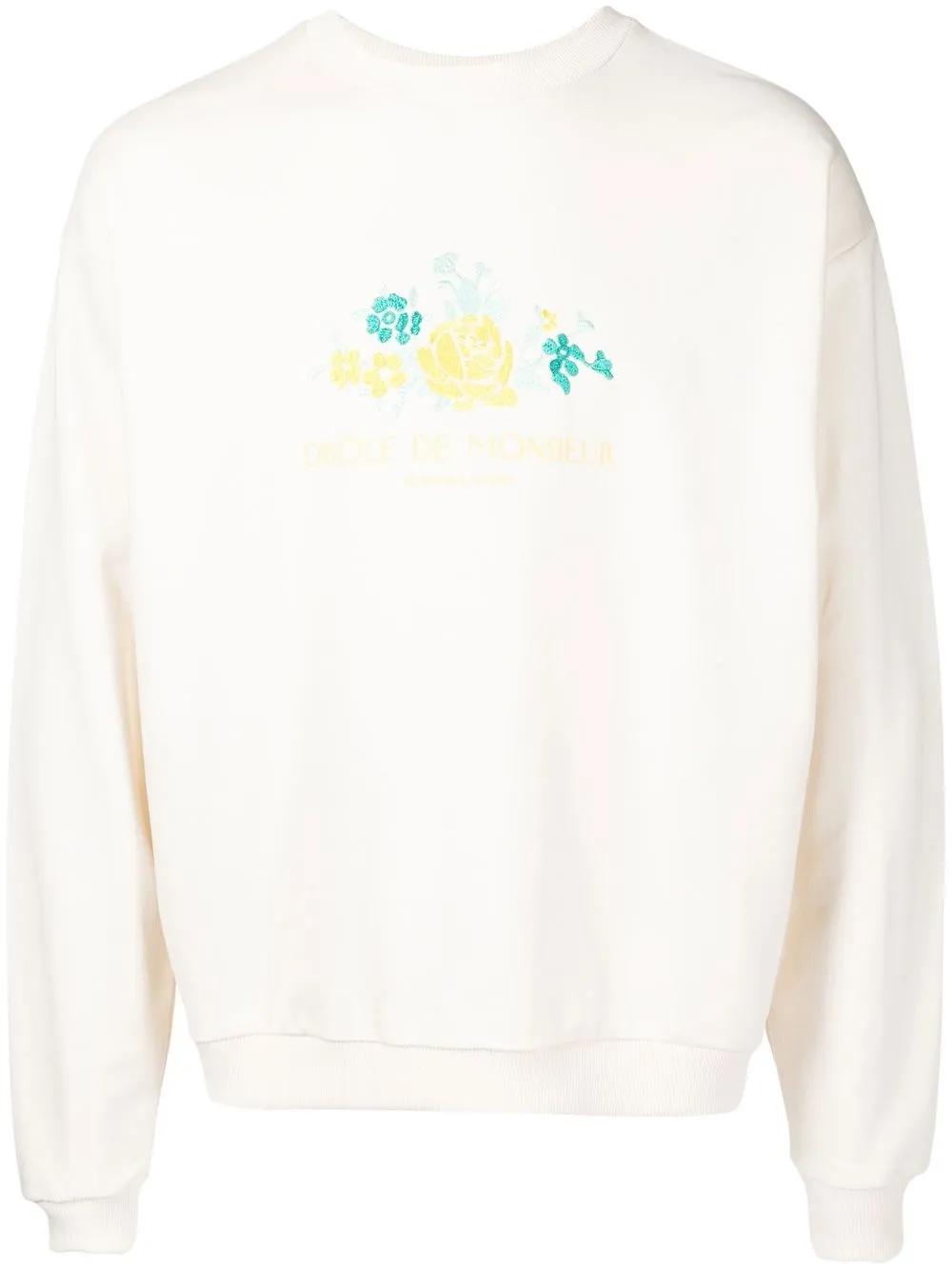 

Drôle De Monsieur sudadera con logo estampado - Blanco