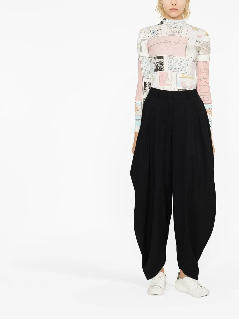 LOEWE Gedrapeerde broek - Zwart