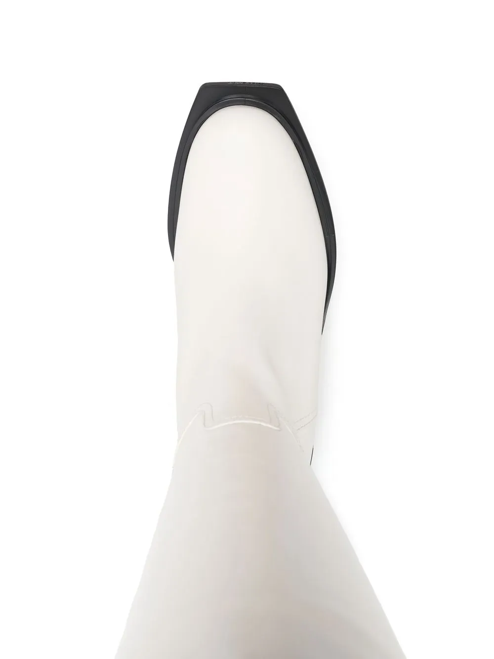 3juin zipped knee-length boots White