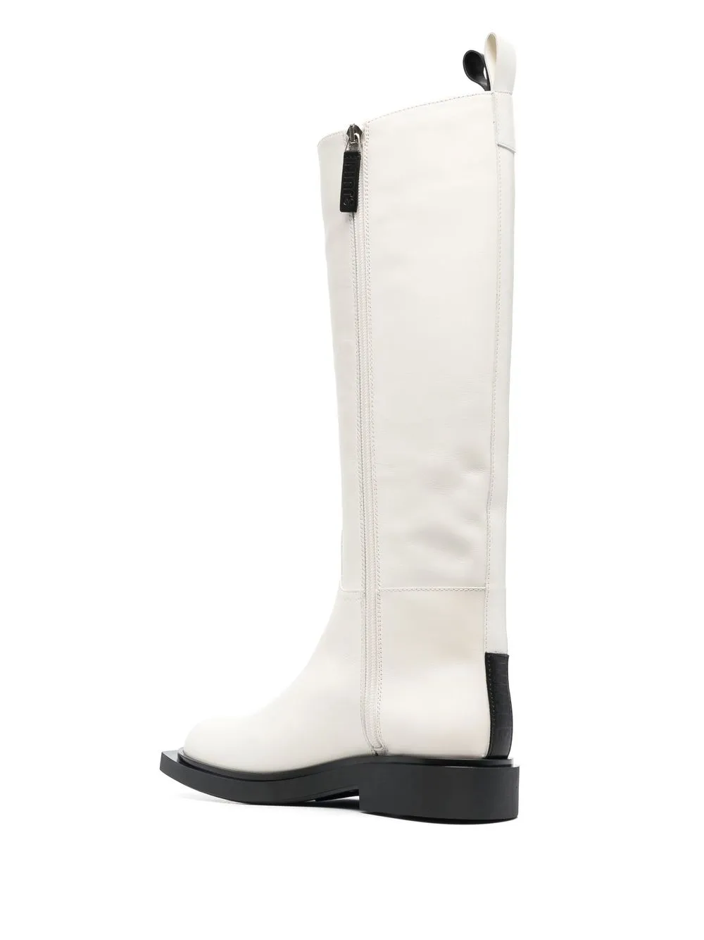 3juin zipped knee-length boots White