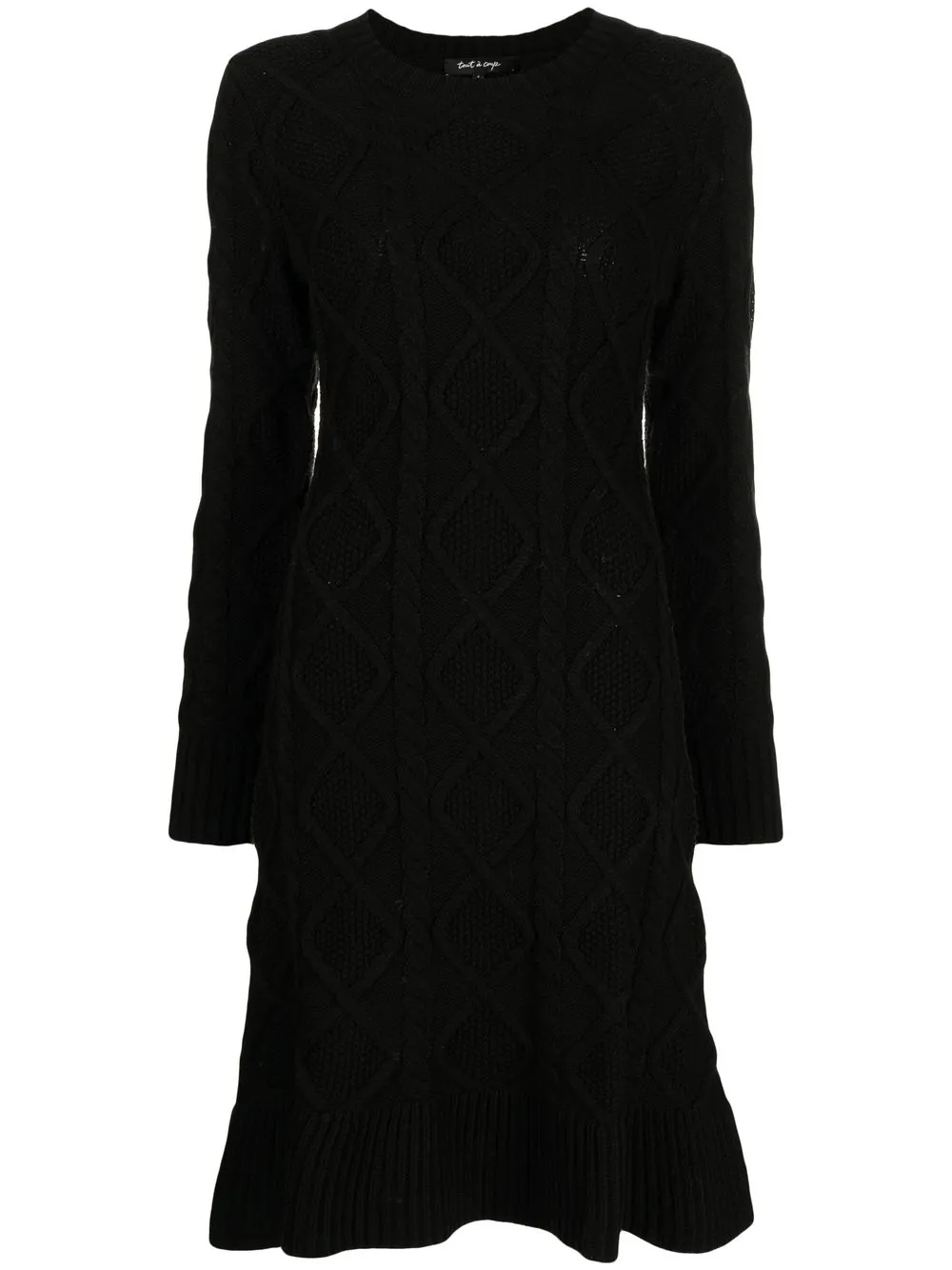 

tout a coup cable-knit midi dress - Black