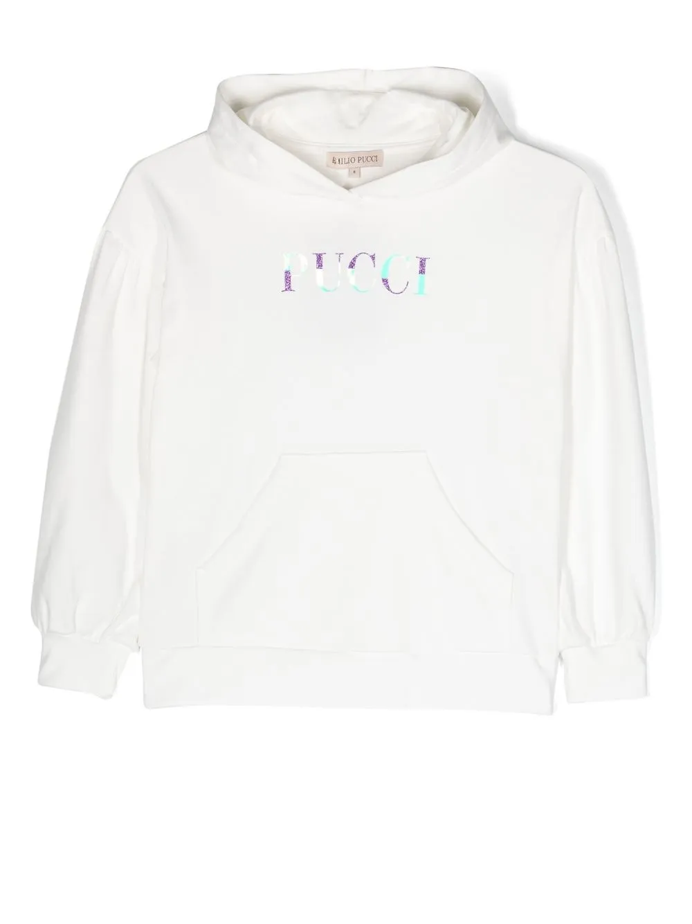 

PUCCI Junior hoodie con logo estampado - Blanco