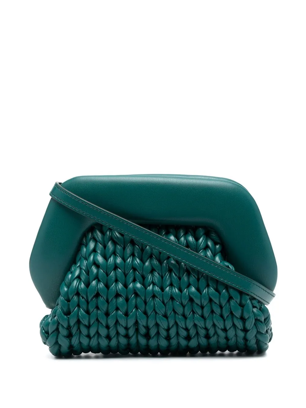 

Themoirè braided shoulder bag - Green