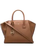 Michael Michael Kors logo-plaque leather tote bag - Brown