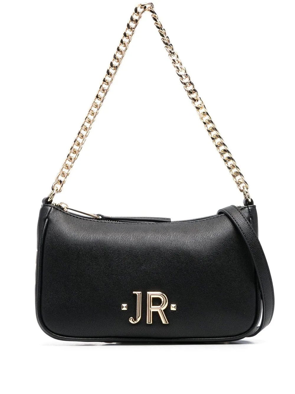 

John Richmond bolsa de hombro con placa del logo - Negro