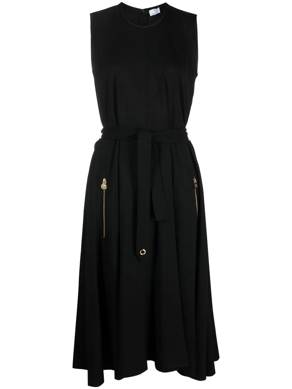 

Prune Goldschmidt vestido midi con cinturón - Negro